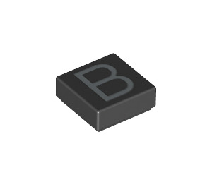 LEGO Black Tile 1 x 1 with "B" (11532 / 14817)