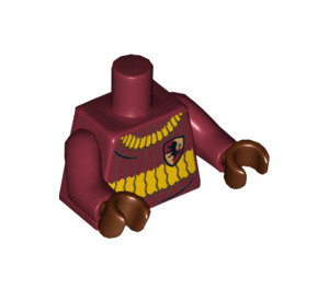 LEGO Minifigure Torso with Sweater with Yellow stripes and Gryffindor Badge (76382 / 88585)