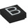 LEGO Black Tile 1 x 1 with &quot;B&quot; with Groove (11532 / 14817)